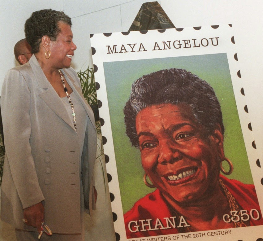 Figure 4: Maya Angelou became so connected to Ghana that she was honored with a Ghana postal stamp