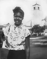 Figure 1:  A young Maya Angelou at the University of Ghana, where she taught in the early 1960s
