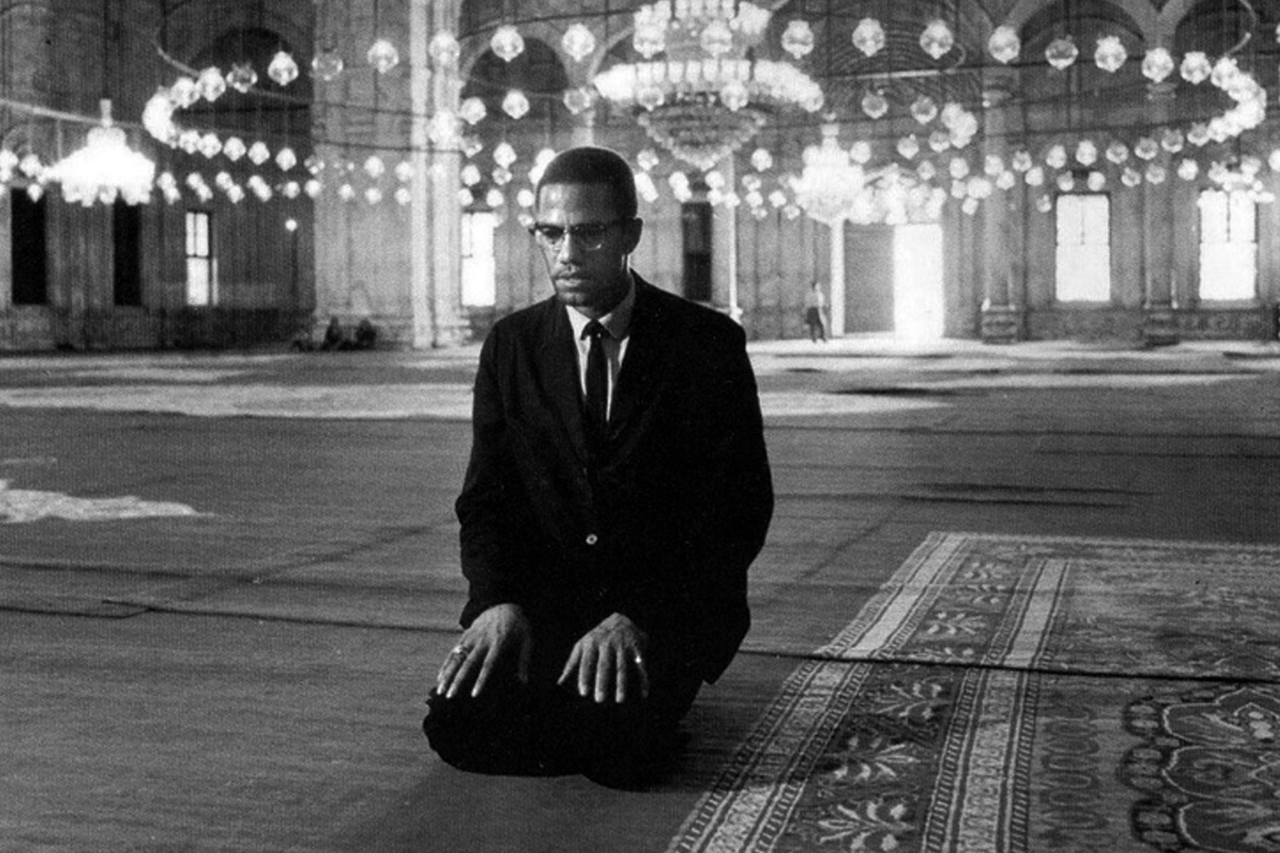 Figure 3: In 1964, Malcolm X traveled  to Mecca, Saudi Arabia, where he took part in the Hajj