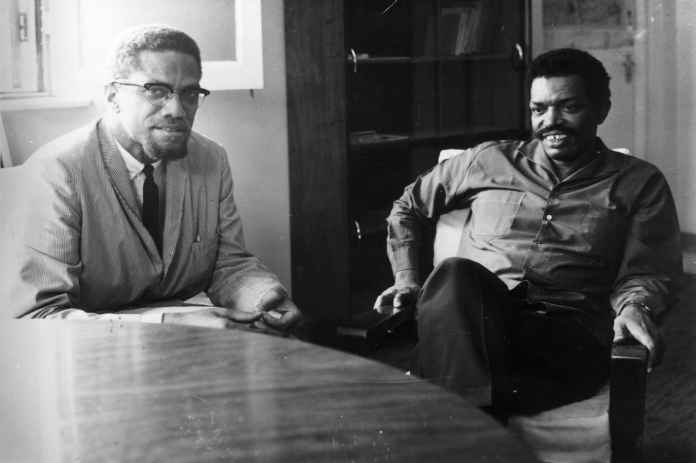 Figure 4:  Malcolm X sits with General Abdulrahman Mohamed Babu, leader of the Zanzibar Revolution, on Nov. 23, 1964