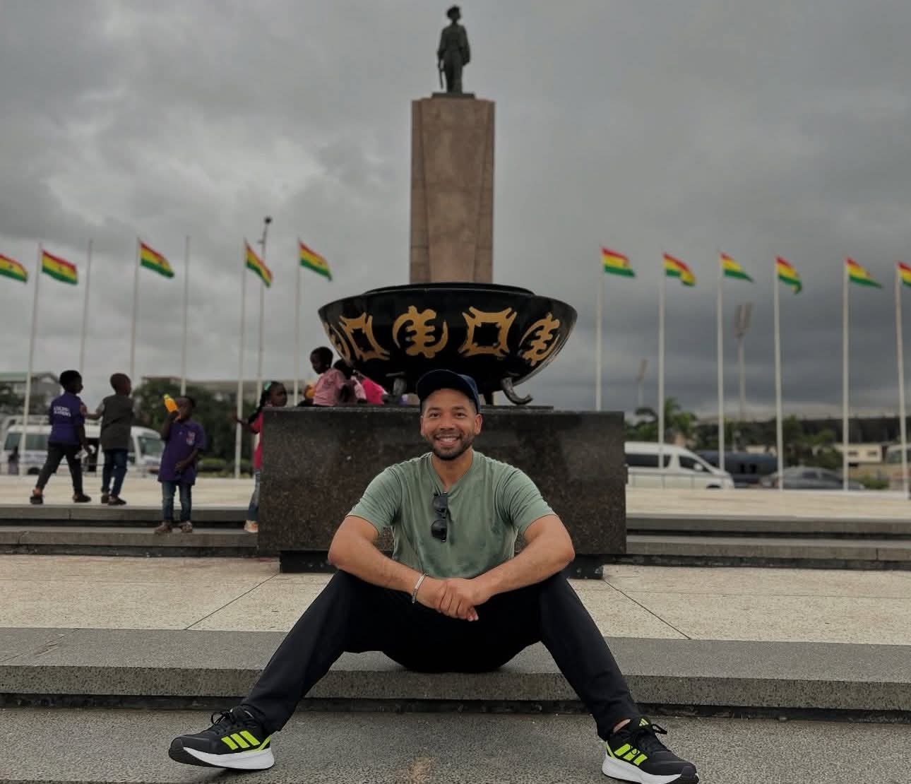 Figure 3: Jussie Smollett at the Independence Square in Ghana