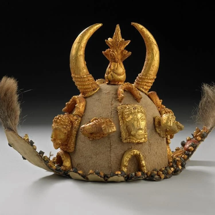 Figure 3:  A ceremonial cap worn by courtiers at coronations is among the items that the British stole.