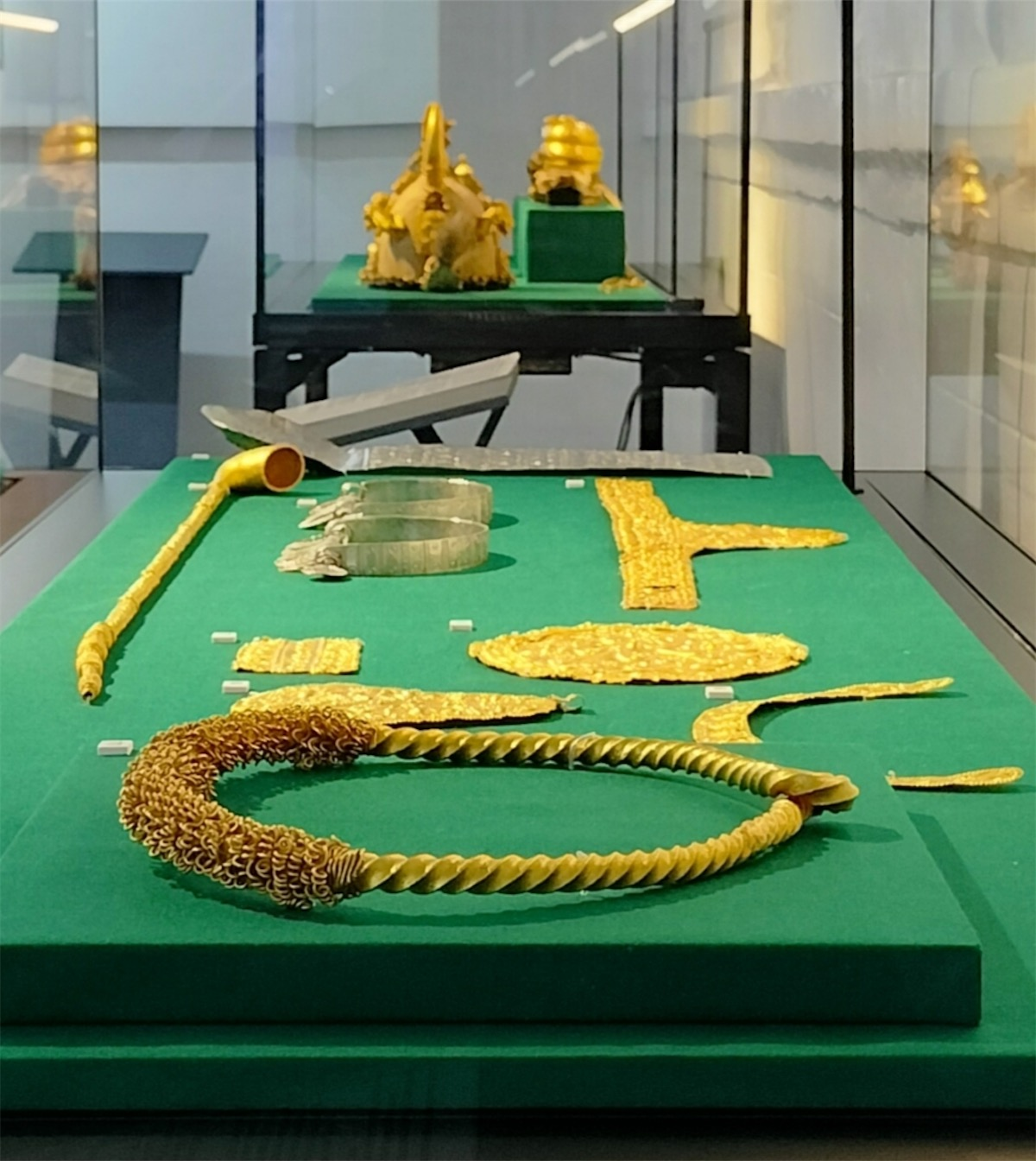 Figure 4: The neck ring or 'kanta'  was worn by the king at meaningful funerals and is part of the returned items on display.