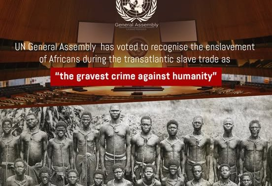 Figure 1: In a historic vote, the UN now recognizes the transatlantic slave trade as the gravest crime against humanity