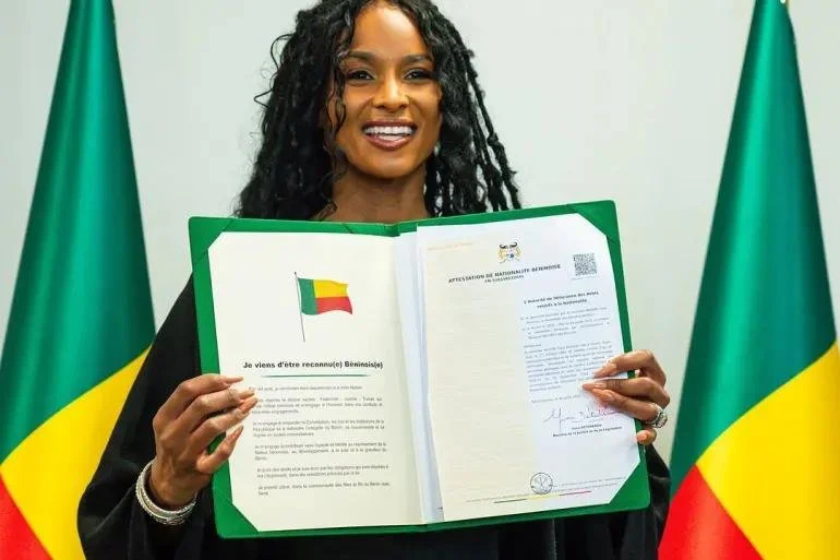 Figure 2: Superstar, Ciara traced her ancestral roots to Benin and has been granted citizenship of the country